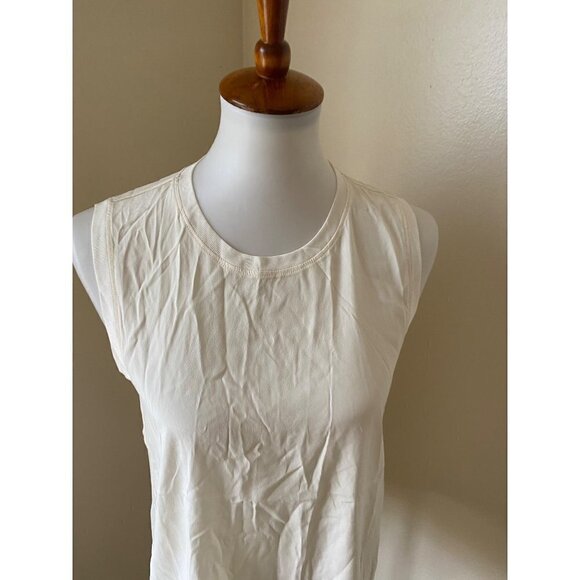 Adriano Goldschmied Women’s Silk Ivory Oversized Tank Top Size S Blouse Top - Picture 2 of 8